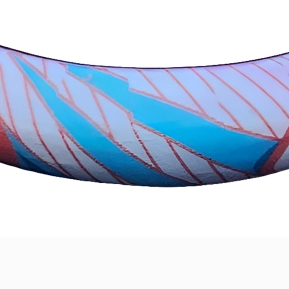 Wooden Hand Painted Turquoise Color Hummingbird Bracelet Gordon White Reto - Picture 6 of 8